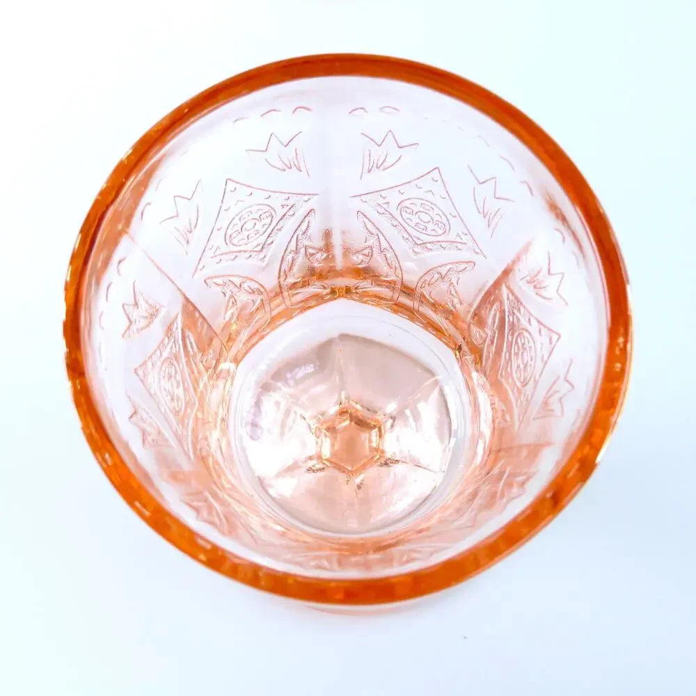 Vintage Indiana Glass Pink Recollection Madrid Goblets Set of 4 Water Glasses